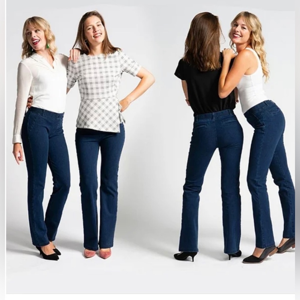 Beta brand Petite pull on denim pants size LP